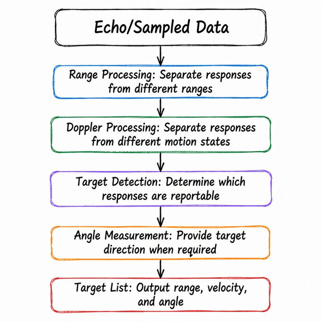 Figure 1.2 Radar signal processing chain