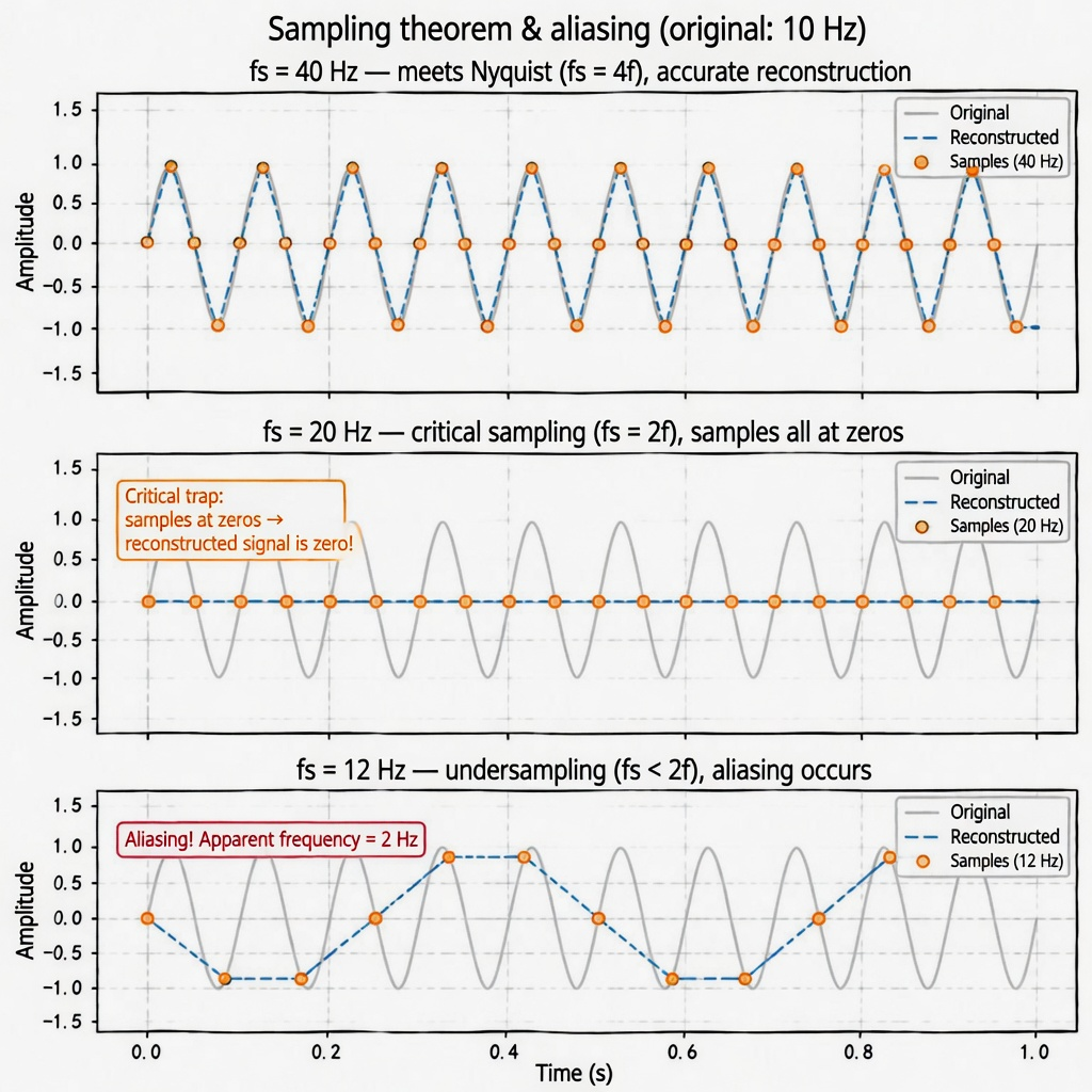 Figure 2.8 Sampling Theorem and Aliasing Demonstration
