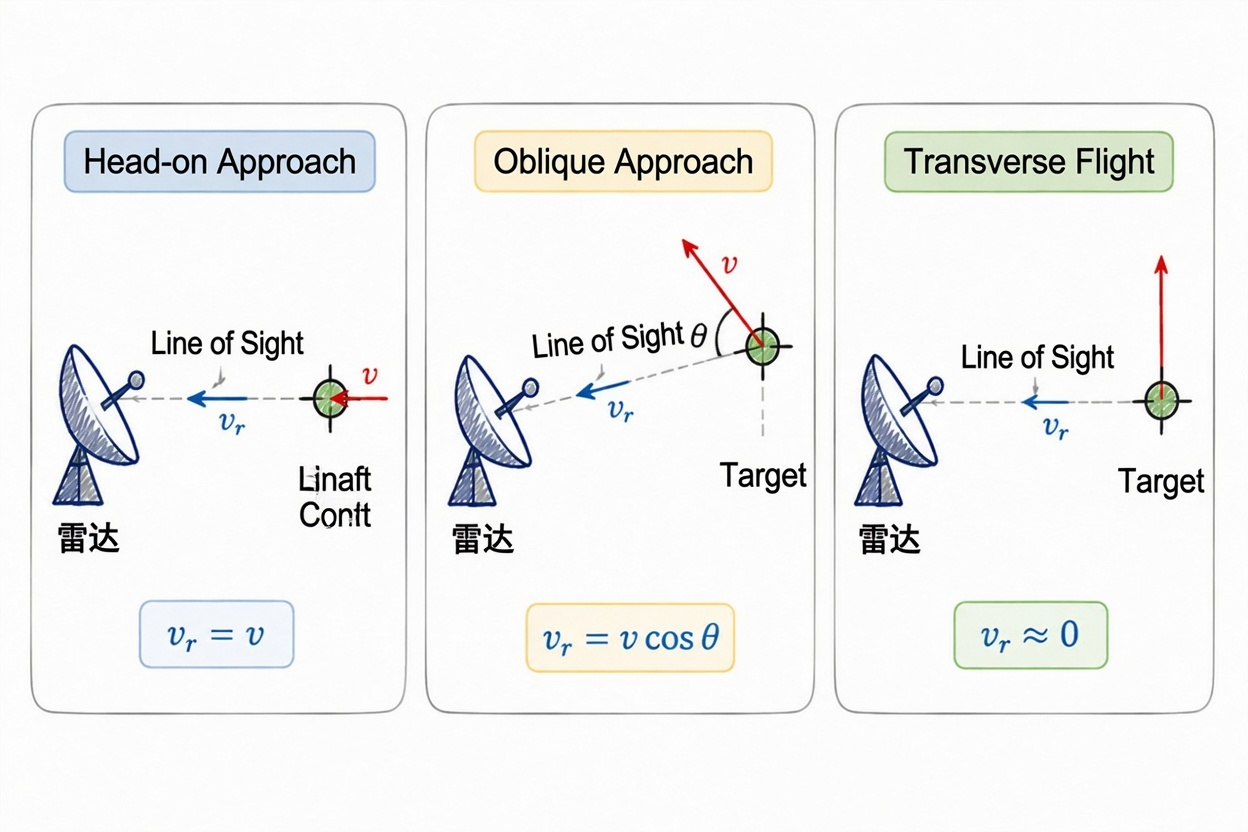 Figure 3.6 Radial velocity decomposition diagram