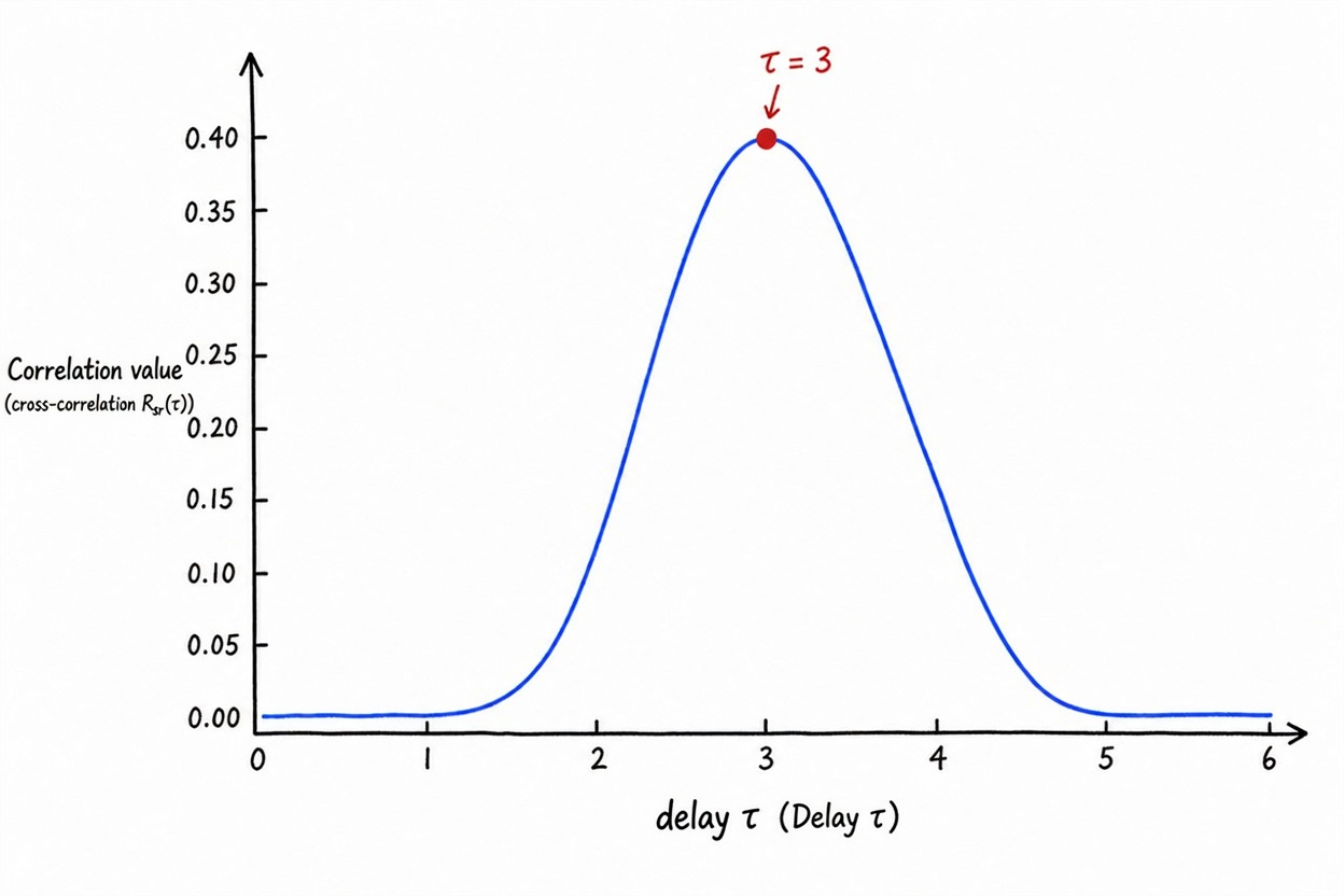 Figure 4.11 Cross-correlation function curve