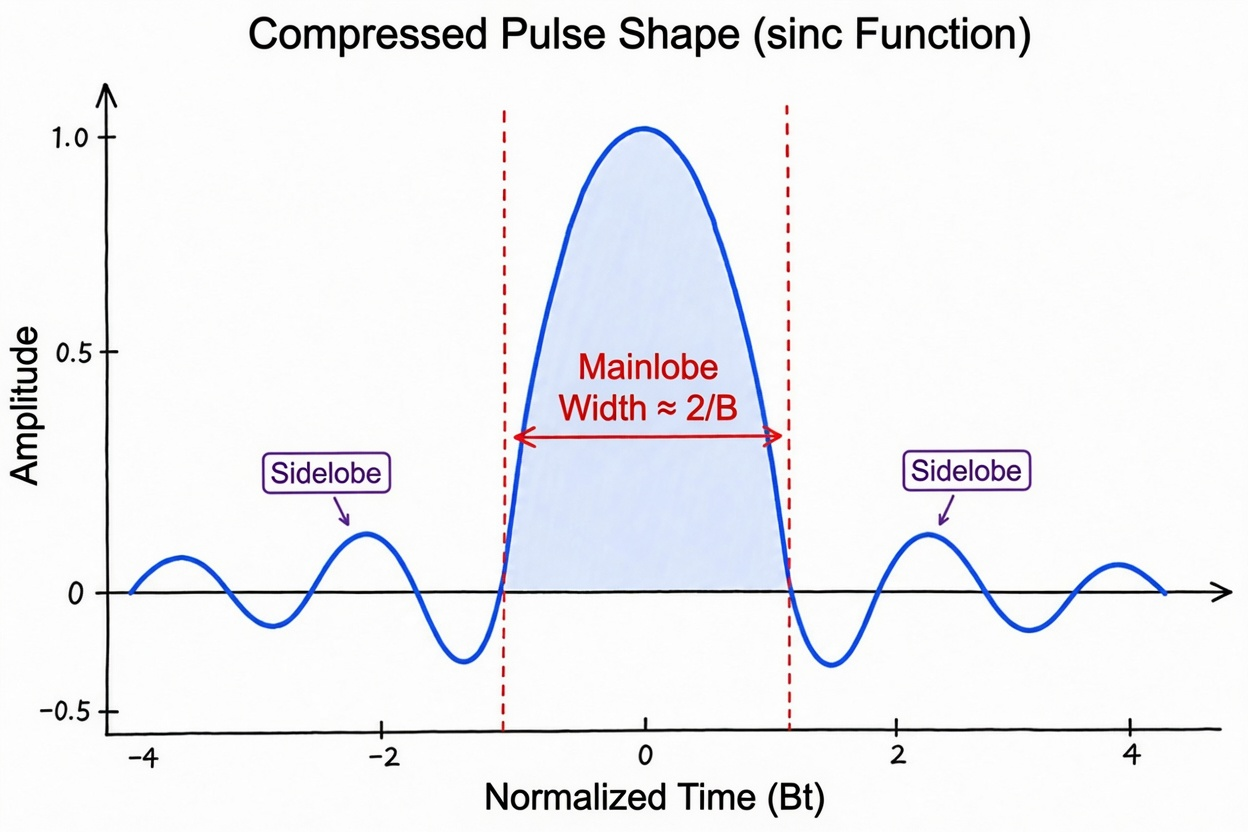 Figure 4.15 Compressed pulse shape