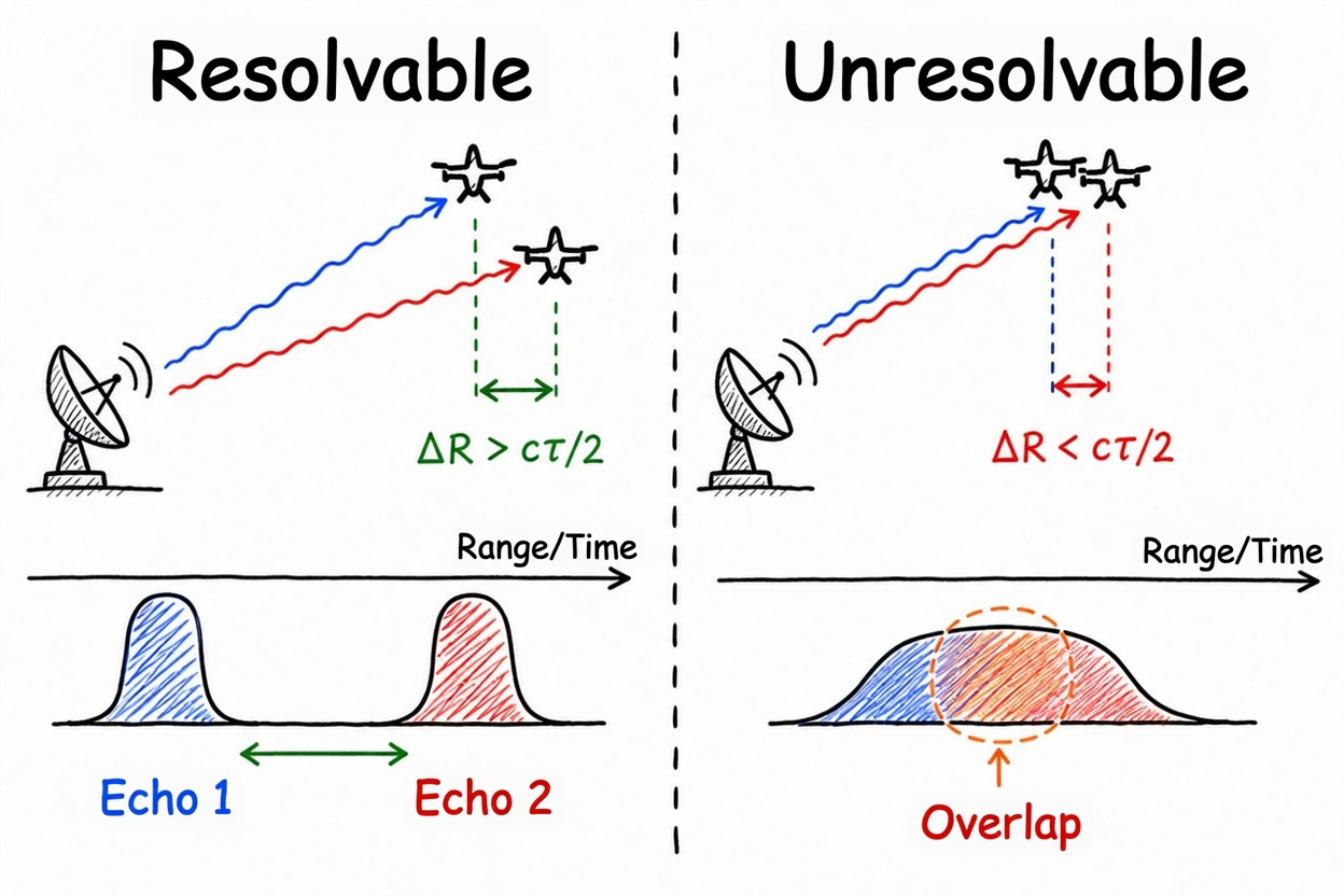 Figure 4.2 Range resolution schematic