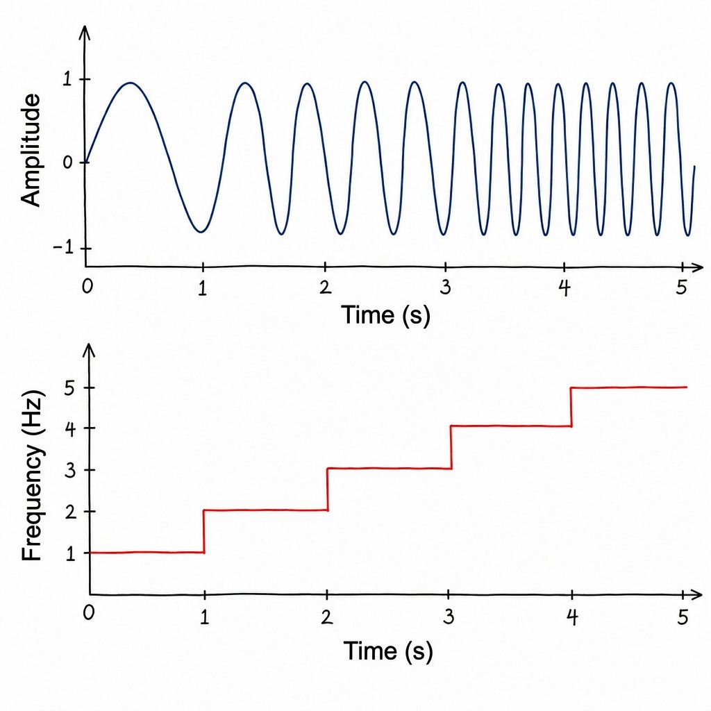 Figure 4.4 Stepwise frequency variation diagram