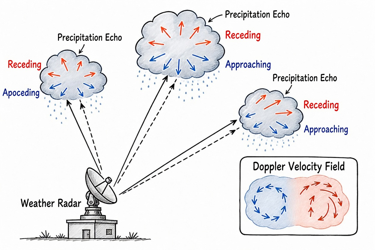 Figure 5.11 Weather radar wind velocity measurement