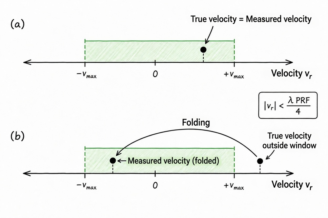 Figure 5.9 Velocity ambiguity illustration
