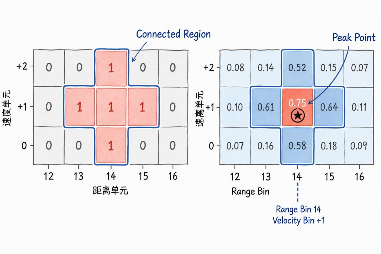 Region peak detection diagram