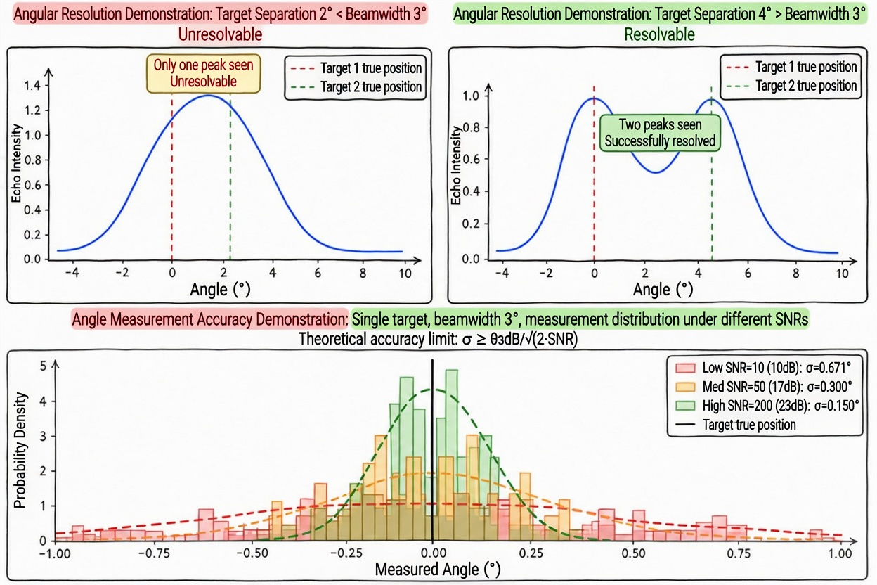 Figure 7.9 Comparison of Angular Resolution and Angle Measurement Accuracy