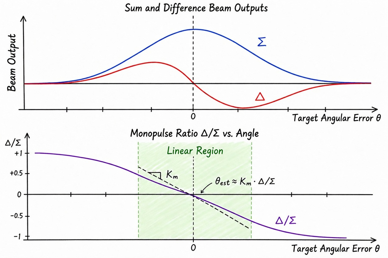 Figure 7.12 Monopulse Ratio versus Angle