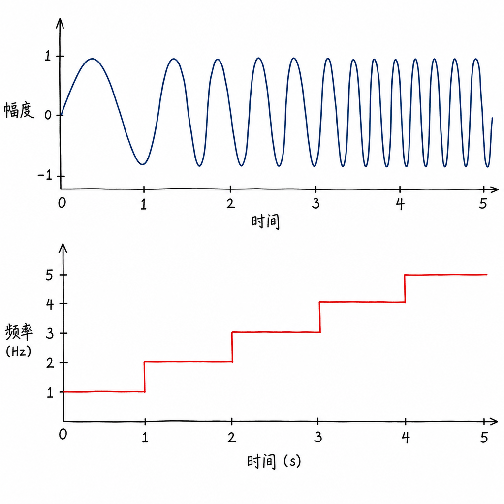 Figure 4.4 Stepwise frequency variation diagram