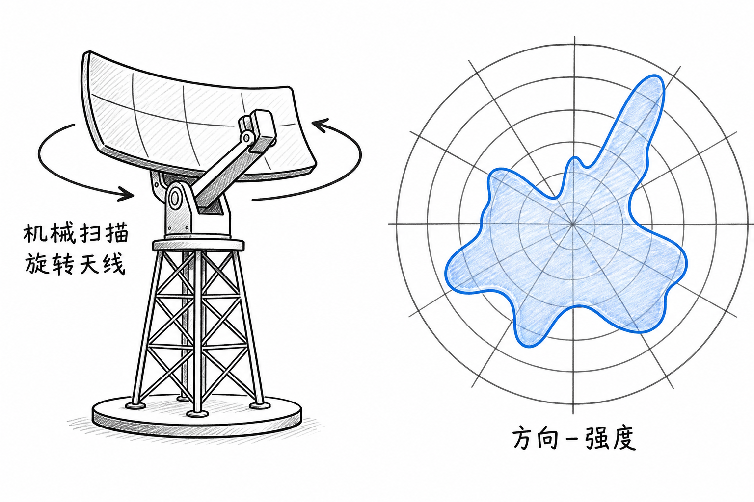Figure 7.4 Mechanical scanning radar schematic